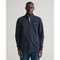 Gant for man. 2008006 Shield zip hoodie navy (XXS), Casual, Cotton, Long sleeve