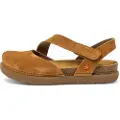 Art for woman. 11712S155003_023 Brown leather sandals 1712S Rhodes (37), 3 to 5 cm, Velcro, Casual