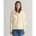 Gant for woman. 4200671 Hoodie with zip Tonal Shield yellow (XXL), Casual, Cotton, Long sleeve