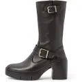 Art for woman. 116571101003_001 Leather boots 1657 black (42), 3 to 5 cm, Zip, Casual