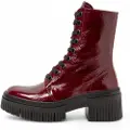 Art for woman. 113751167003_008 Leather Boots 1375 York burgundy (41), 3 to 5 cm, Laces, Zip, Casual
