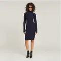 G-Star for woman. D25931-D892-C423 Rib Slim dress navy (XS), Casual, Cotton, Long sleeve