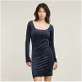 G-Star for woman. D25040-D422-3873 Velvet slim navy dress (XL), Casual, Cotton, Long sleeve
