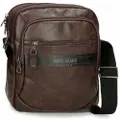 Pepe Jeans unisex. 7815732 Horley two compartment tablet shoulder bag brown (OSFA), Casual, Polyester