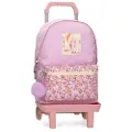 Pepe Jeans for girl. 68523T1 Sandra backpack 42 cm with trolley pink (OSFA), Casual, Polyester, children's fashion