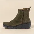 El naturalista for woman. 2516711FE005_0G3 N5167 Myth Yggdrasil green leather ankle boots -Height 5cm (42), 5 to 8 cm, Zip, Casual