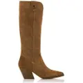 Mtng for woman. 59638 Brown Missouri leather boots -Heel height 5cm (37), 5 to 8 cm, Zip, Casual