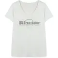 Blauer for woman. 24SBLDH02335 Glitter Degradé T-shirt white (M), Casual, Cotton, Short sleeve