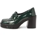Art for woman. 1197212WS003_0G3 1972 black leather ballet pumps (36), 8 to 10 cm, None, Casual, Green