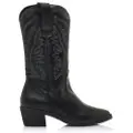 Mustang for woman. 58964 Leather boot Casual Teo Black - Heel height 5cm (41), 5 to 8 cm, Zip