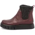 Art for woman. 1134811PD003_008 Leather ankle boots 1348 burgundy (40), Flat, 3 to 5 cm, None, Casual