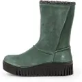 Art for woman. 1151111UM003_0G3 Leather ankle boots 1511green (36), 3 to 5 cm, Zip, Casual