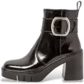 Art for woman. 119791101003_001 Leather ankle boots 1979 black (36), 8 to 10 cm, Zip, Casual
