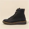 El naturalista for woman. 255723010005_001 Leather ankle boots N5572 Wax Nappa Black/Volcano (37), Flat, 1 to 3 cm, Casual