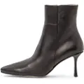 Neosens for woman. 331951101003_001 Leather ankle boots S3195 black (41), 8 to 10 cm, Zip, Casual