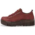 Art for woman. 115351367003_008 Leather trainers 1535 burgundy (36), 3 to 5 cm, Laces, Casual