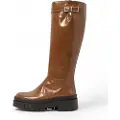 Art for woman. 119591132003_023 Brown leather boots 1959 (36), Flat, Zip, Casual