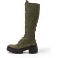 Art for woman. 113761122003_0G3 Leather boots 1376 green (36), 3 to 5 cm, Laces, Casual