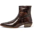 Neosens for woman. 3335311XK003_012 Brown leather ankle boots S3353 (37), 3 to 5 cm, Zip, Casual