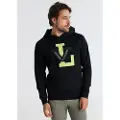 Victorio & Lucchino , V&L for man. 660077103 Raglan sleeve sweatshirt with appliqué black (M), Casual, Cotton, Long sleeve