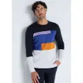 Victorio & Lucchino , V&L for man. 4595544 Multicoloured block colour jumper with box collar (L), Casual, Multicolor, Acrylic, Long sleeve
