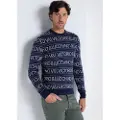 Victorio & Lucchino , V&L for man. 4636588 Jumper Navy text (XXL), Casual, Cotton, Long sleeve
