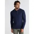 Victorio & Lucchino , V&L for man. 630227122 Navy cable knit polo shirt (L), Casual, Cotton, Long sleeve