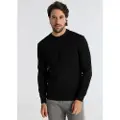 Victorio & Lucchino , V&L for man. 660227141 Labyrinth relief sweatshirt black (L), Casual, Cotton, Long sleeve