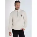 Bendorff for man. 860195253 Sweatshirt with zip fastener off-white (S), Casual, Cotton, Long sleeve