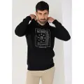 Bendorff for man. 860315403 Raglan sleeve hooded sweatshirt graphic paisley black (3XL), Casual, Cotton