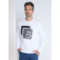 Bendorff for man. 860225276 Graphic sweatshirt with white box collar (S), Casual, Cotton, Long sleeve