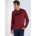 Bendorff for man. 860215264 Basic sweatshirt with box collar (S), Casual, Maroon, Cotton, Long sleeve
