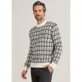 Bendorff for man. 870335280 Checked turtleneck jumper (L), White, Casual, Cotton, Long sleeve