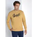 Bendorff for man. 860215264 Mustard basic sweatshirt with box collar (S), Casual, Cotton, Long sleeve