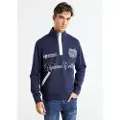 Bendorff for man. 860425422 Navy zip-up sweatshirt (XL), Casual, Cotton, Long sleeve