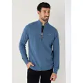 Bendorff for man. 870535437 Perkin Double Texture jumper blue (L), Casual, Cotton, Long sleeve