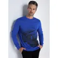 Bendorff for man. 860175238 Graphic sweatshirt with blue box collar (M), Casual, Cotton, Long sleeve