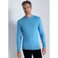 Bendorff for man. 870225164 Basic pullover with medium blue collar (XXL), Casual, Cotton, Long sleeve