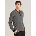 Bendorff for man. 830515261 Long sleeve polo shirt with grey geometric mini print (3XL), Casual, Cotton