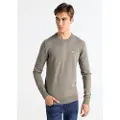 Bendorff for man. 870205164 Basic knitted jumper with grey embroidered logo (3XL), Casual, Cotton, Long sleeve