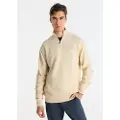 Bendorff for man. 870585465 Perkins Sweater Texture beige (XL), Casual, Cotton, Long sleeve