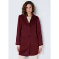 LOIS Jeans for woman. 470372011 Maroon cloth coat (XS), Casual, Polyester, Long sleeve, Burgundy