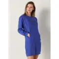 LOIS Jeans for woman. 447812416 Sweatshirt dress with blue glitter print (M), Casual, Cotton, Long sleeve