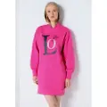 LOIS Jeans for woman. 464382371 Sweatshirt dress with side opening pink (L), Casual, Cotton, Long sleeve