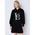 LOIS Jeans for woman. 464382371 Sweatshirt dress with side opening black (L), Casual, Cotton, Long sleeve