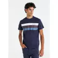 LOIS Jeans for man. 157973997 T-shirt with navy tricolour stripe (XXL), Casual, Cotton, Short sleeve