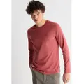 LOIS Jeans for man. 157943887 Basic long-sleeved T-shirt in red overdye fabric (XXL), Casual, Cotton, Long sleeve