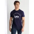 LOIS Jeans for man. 157963995 Short sleeve t-shirt with contrasting navy graphic (XXL), Casual, Cotton