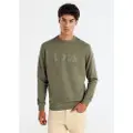 LOIS Jeans for man. 165673397 Basic sweatshirt logo puff print green (XXL), Casual, Cotton, Long sleeve