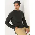 LOIS Jeans for man. 176533392 Perkins collared jumper with embossed mock pocket (XL), Casual, Green, Cotton, Long sleeve